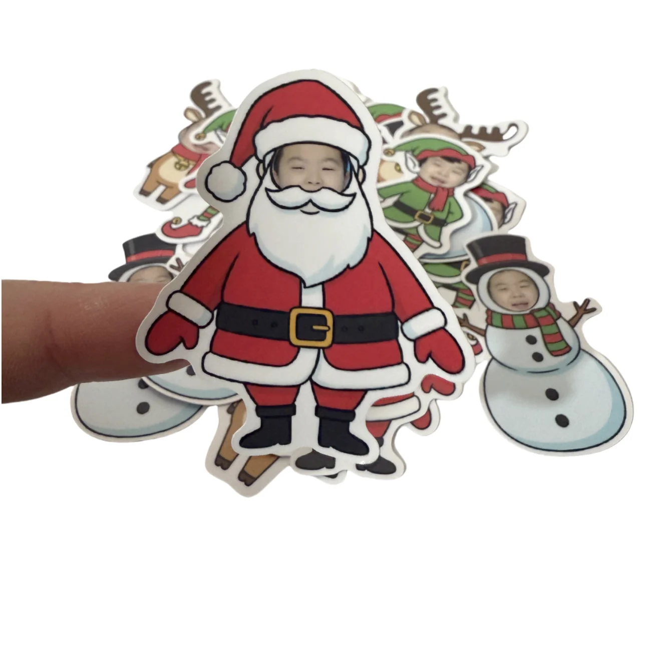 50 Stück Weihnachts-Aufkleber zum Selbstgestalten, Vinyl-Aufkleber, Etiketten, gestanzte, personalisierte Geschenkverpackung, Weihnachtsfeier-Dekorationen – Detail 4