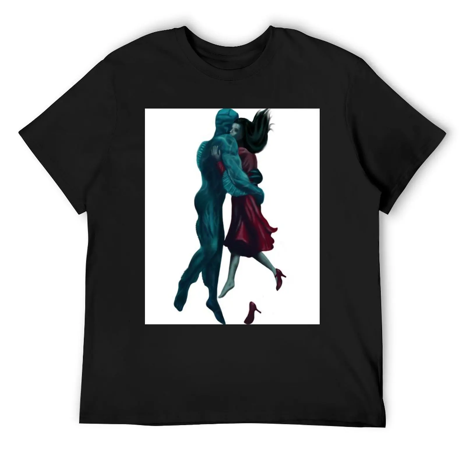 The shape of water T-Shirt blanks korean fashion black t shirts for men