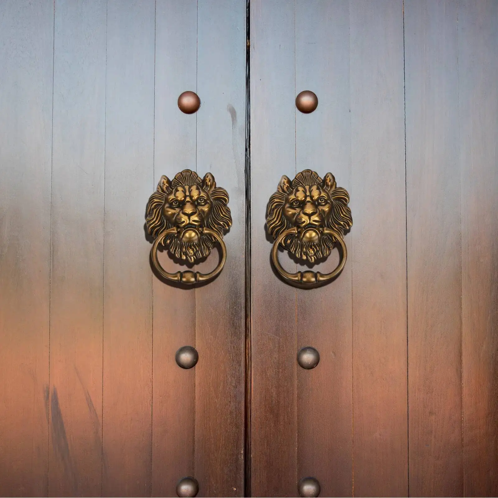 Zinc Alloy Lion Head Door Handle Cabinet Vintage Wardrobe Furniture Knobs Drawer Pulls