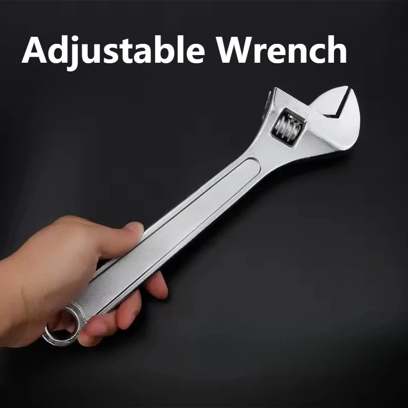 

Разводной гаечный ключ с большим открытием и длинной ручкой, универсальный гаечный ключ из углеродистой стали, зажимный ключ, инструменты для ручного ремонта мотоцикла, аксессуары