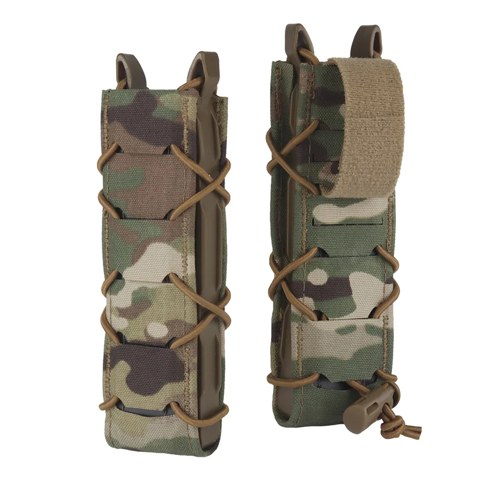 

Tactical 9mm Magazine Pouch V2 Tiger Style MP5/MP7/.45 Hunting Shooting Airsoft Mag Holder Pouch Quick Release MOLLE Belt Gear