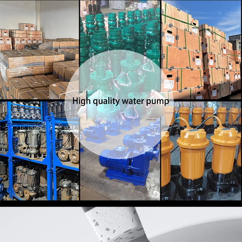 WQ Large flow and high head agricultural mud pumping engineering basement submersible pump non clogged sewage pump