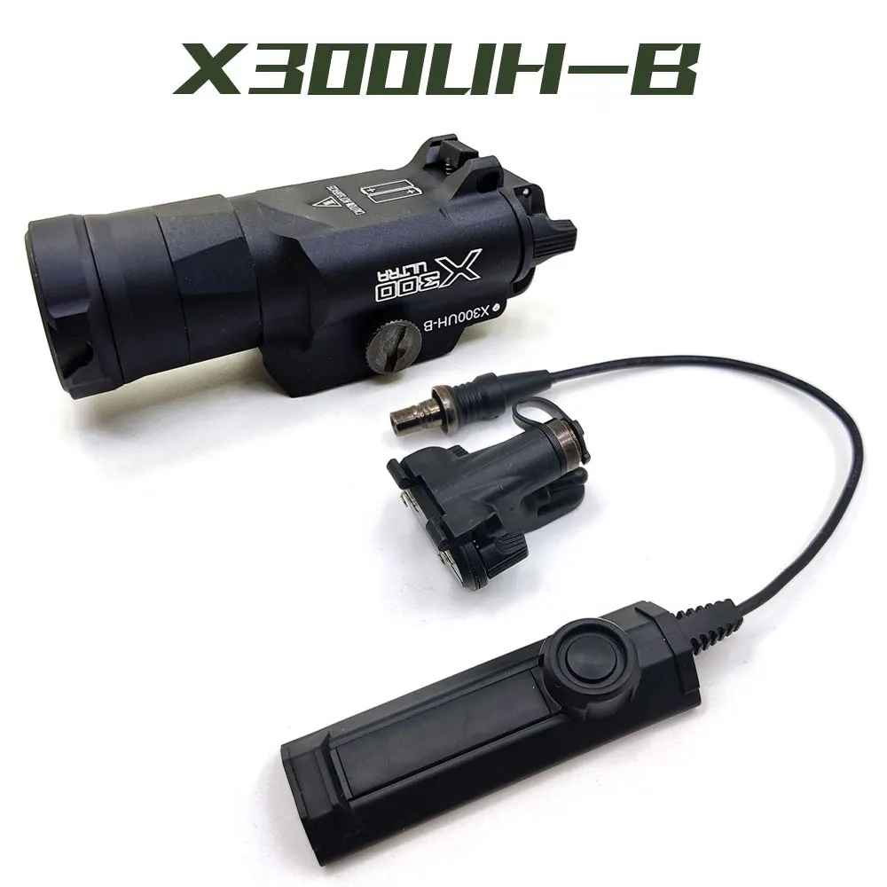 Tactical Flashlight X300UH-B Light White LED for Hunting Weapon Flashlights with Remote Pressure Control Fit 20mm SOTAC GEAR