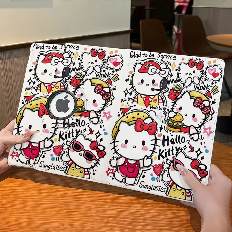 

Sanrio Hello Kitty Cartoon360 Rotation 2025 new ipad Protective Case Air7 Pro11 inch for 10 Generation 10.9 Apple Tablet Case