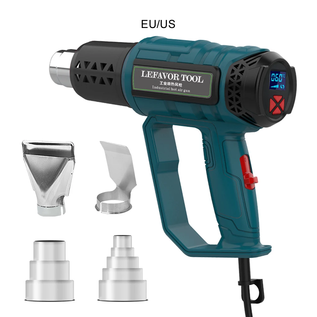 220V EUPLUG อุตสาหกรรมปืนความร้อนเครื่องเป่าผมการก่อสร้าง 2000W HOT AIR GUN Air dryer สําหรับบัดกรีเครื่องเป่าลมความร้อนหดห่อ