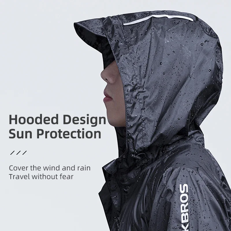 ROCKBROS Cycling Waterproof Jacket Men Breathable Reflective Hooded Raincoat Waterproof Outdoor Sport Windbreaker European Size