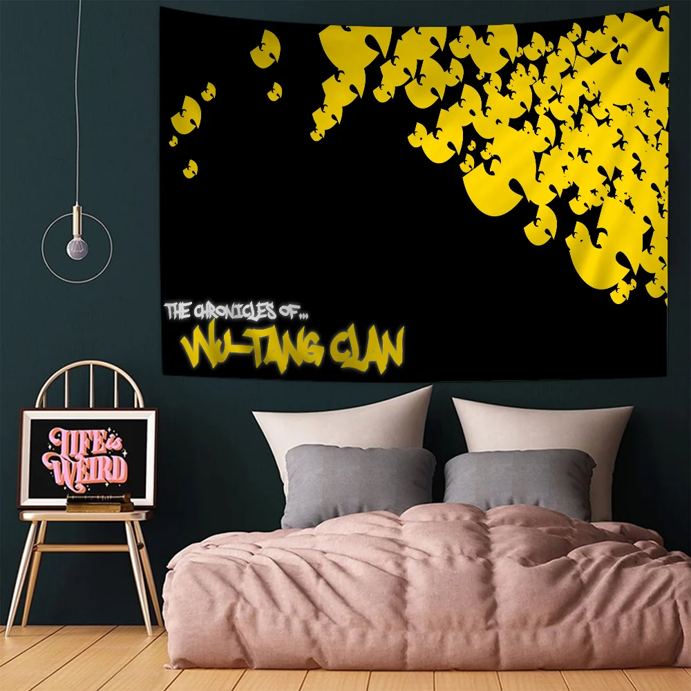 W-WU-T-TANG C-CLAN Anime Tapestry Art Science Fiction Room Home Decor Wall Art Decor