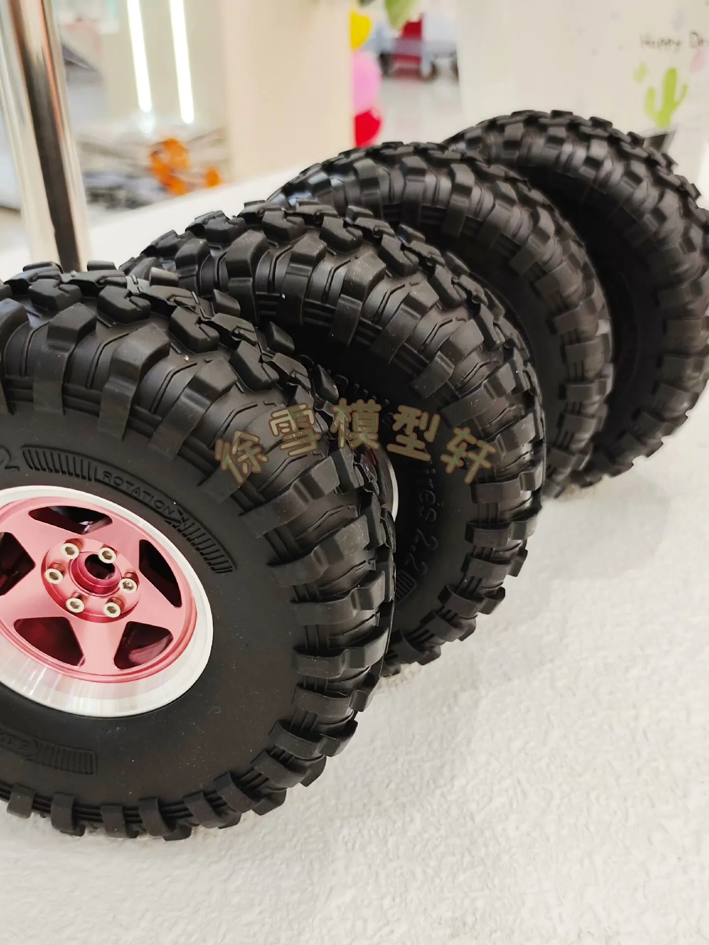 4 قطعة 2.2 بوصة المعادن الوردي عجلات محور ل 1/10 RC الزاحف سيارة Traxxas TRX4 المدافع برونكو محوري SCX10 RC4WD D90 جيب الشبح أجزاء