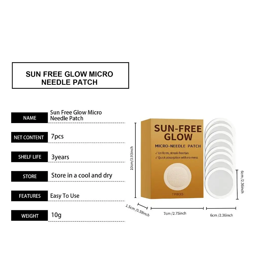 Sun Free Glow Micro Needle Patch Flexible Paste Design Fit Multiple Part Realize Integrated Even Full Body Darkening_voghion.com