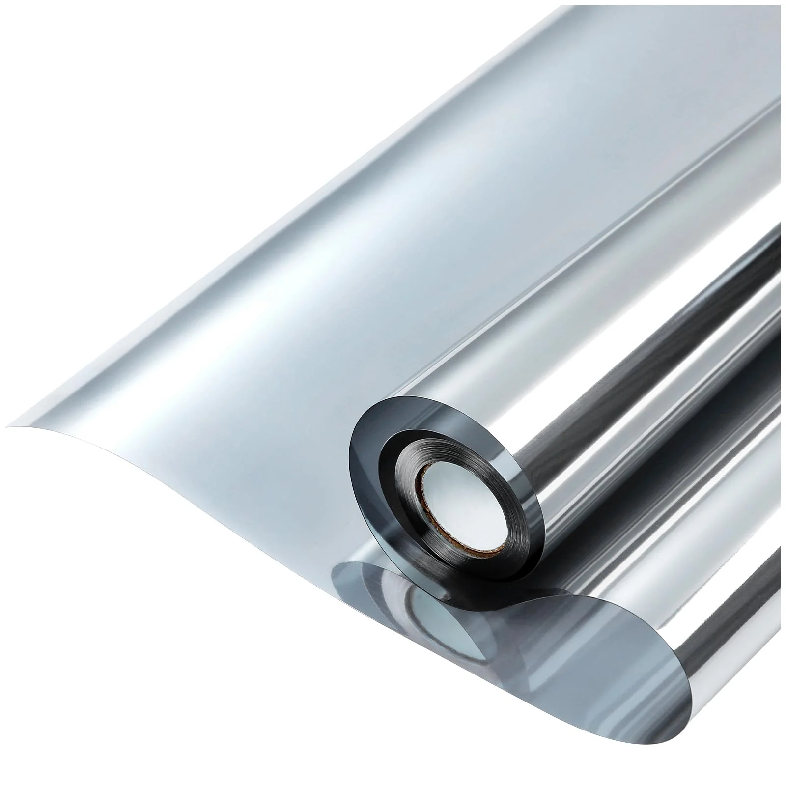 Static cling Silver One Way Window Film Double Sided Heat Insulation UV Blocking Privacy Glass Film for High-Rise Homes