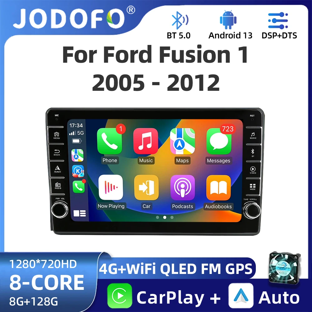 

For Ford Fusion 1 2005-2012 Car Radio Android 13 Multimedia Video GPS Navigation 4G WIFI BT Carplay DSP Android Auto Player 2Din