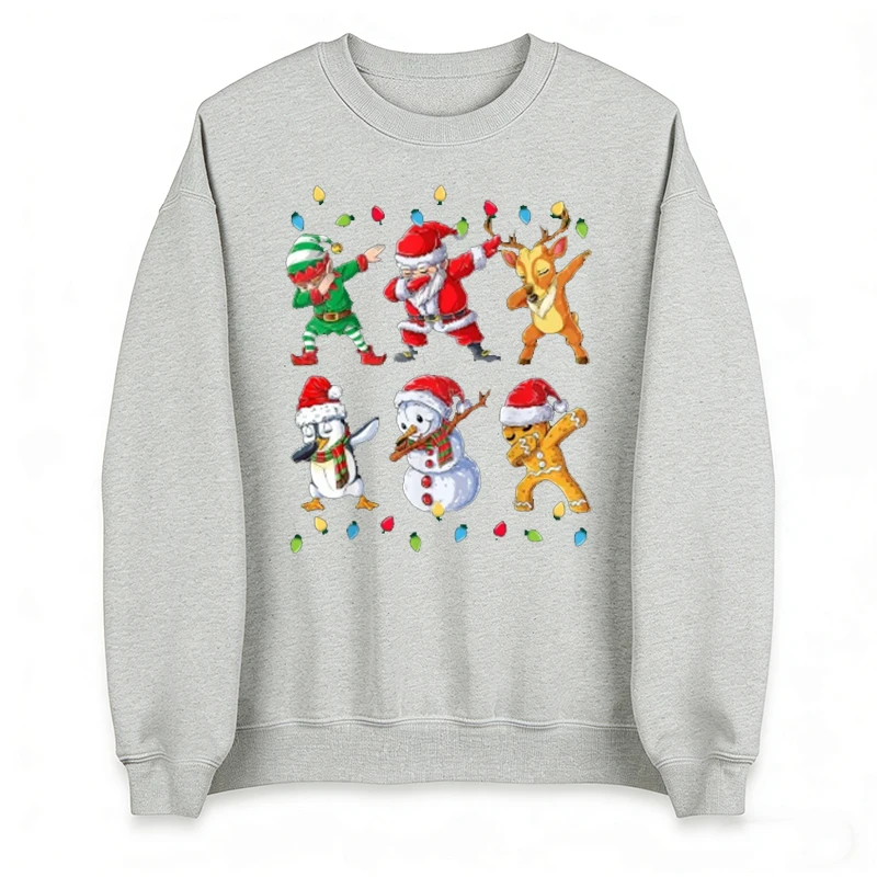 الرجعية سانتا الرنة عيد الميلاد البلوز Samichlaus Crewneck البلوز سانتا كلوز الجرافيك هوديي المرأة البلوز قميص رياضي