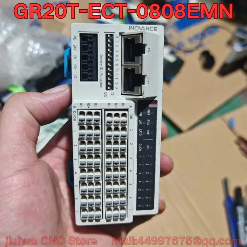 

Функциональный тест б/у модуля ПЛК GR20T-ECT-0808EMN нормально.
