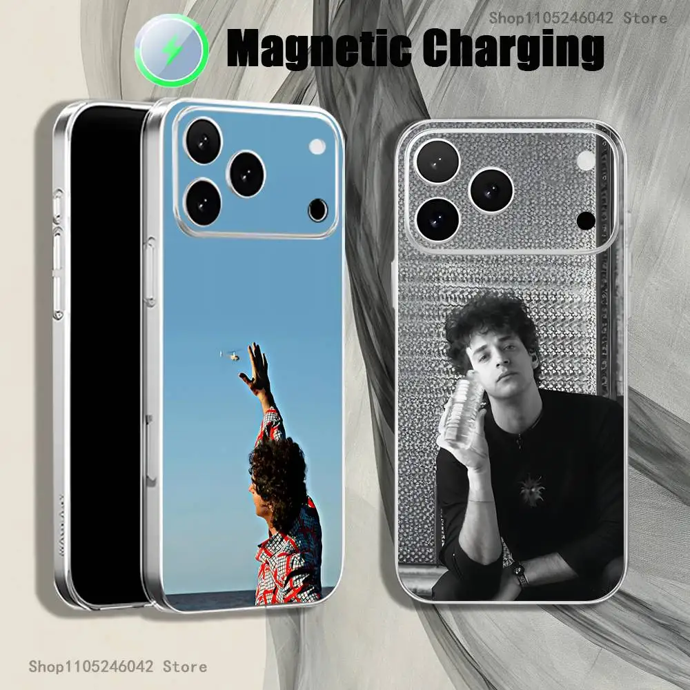 

Gustavo C-Cerati Soda Stereo Transparent White Phone Case For iPhone 17,16,15,14,13,12,11Pro,Max,Plus Magnetic Wireless Charging