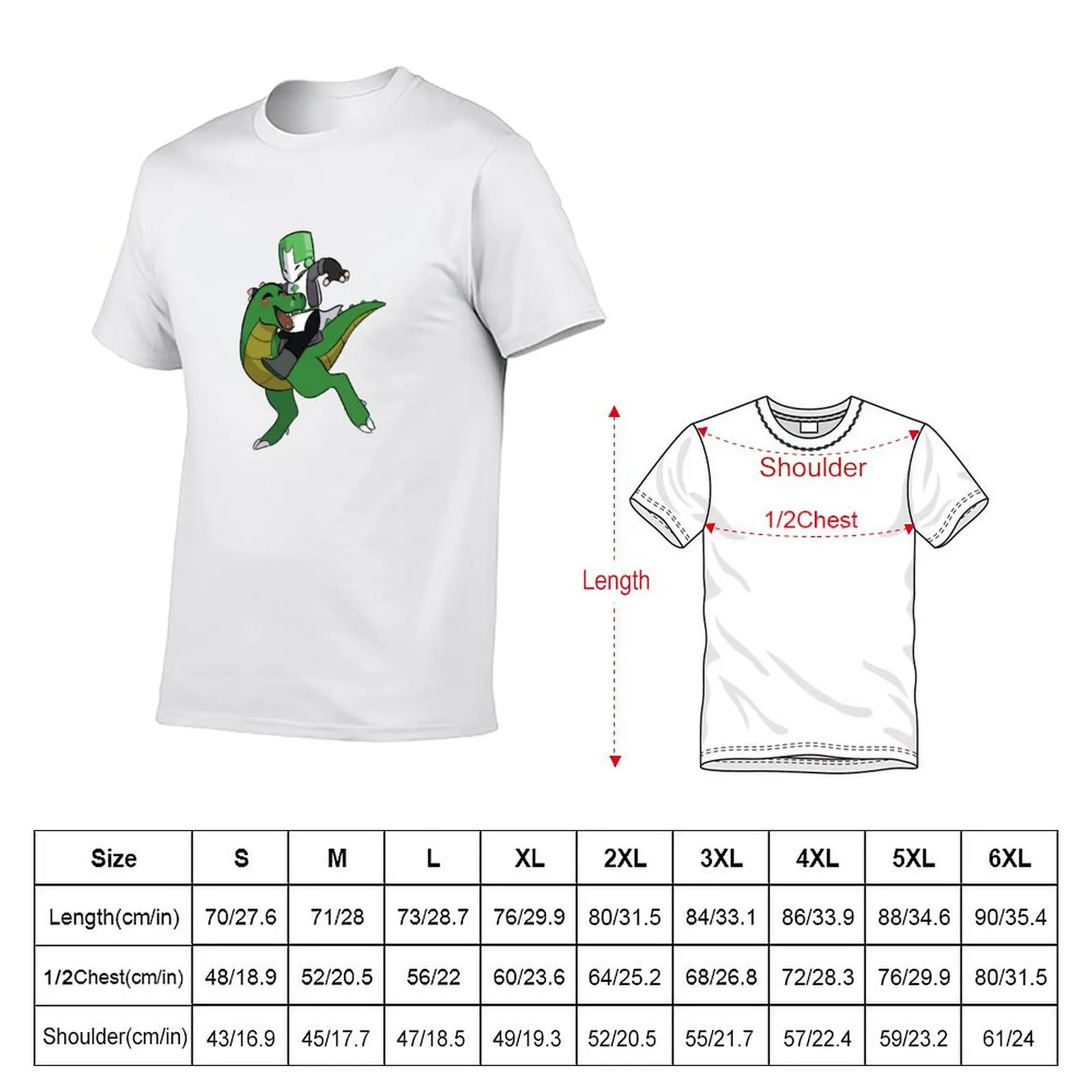 Castle Crashers Green Knight T-Shirt t shirt man designer anime t shirts oversize man graphic t shirt T-Shirt