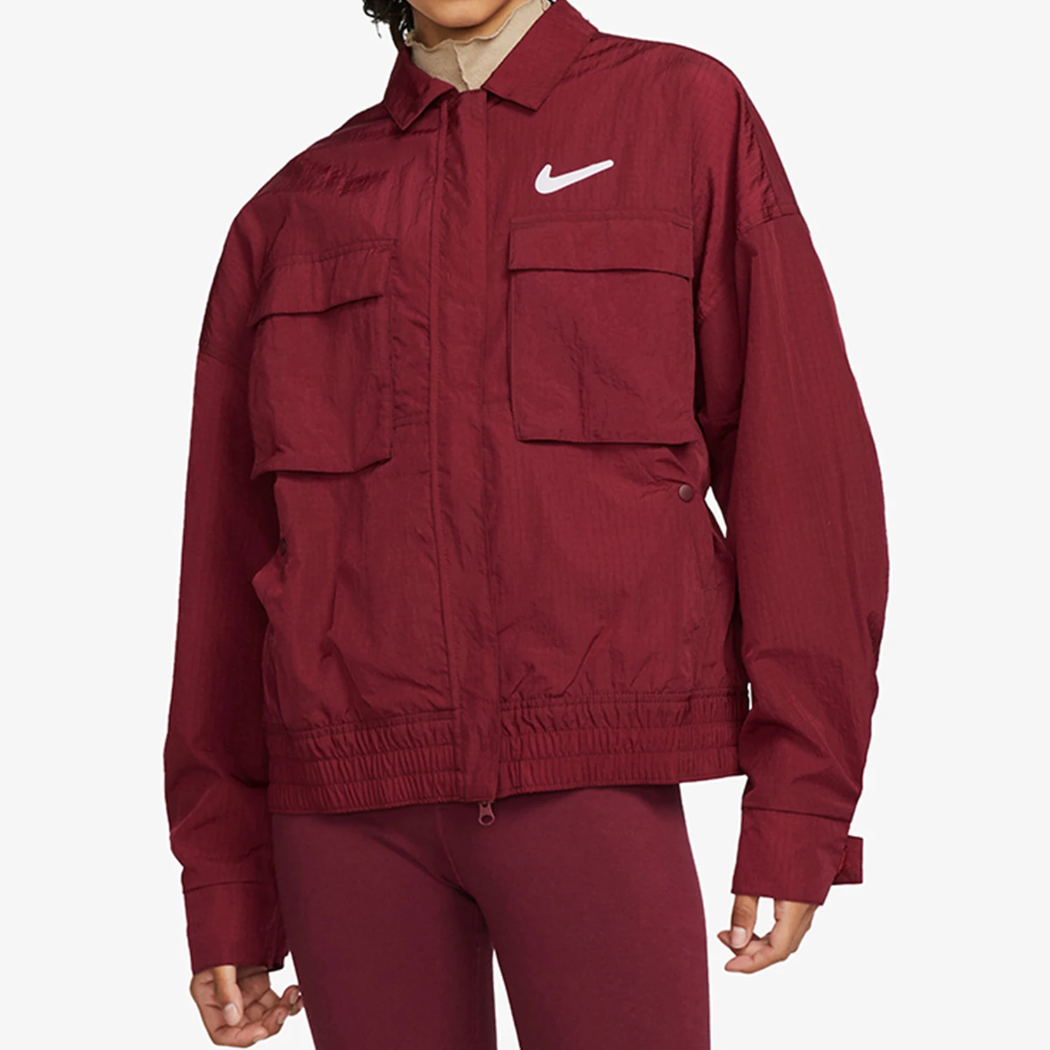 

Официальная новая женская тканая рабочая одежда Nike, спортивная повседневная свободная куртка DR5620-638