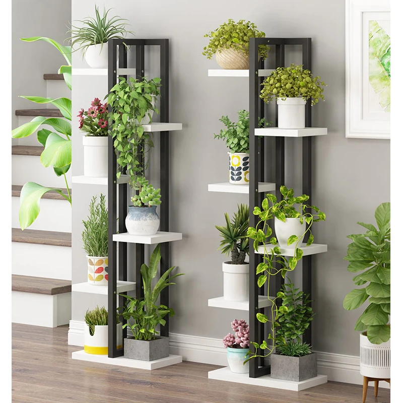 

Metal 6 Tier 7 Potted Plant Stand Multiple Flower Pot Holder Shelves Planter Rack Storage Organizer Display for Indoor Outdoorpr