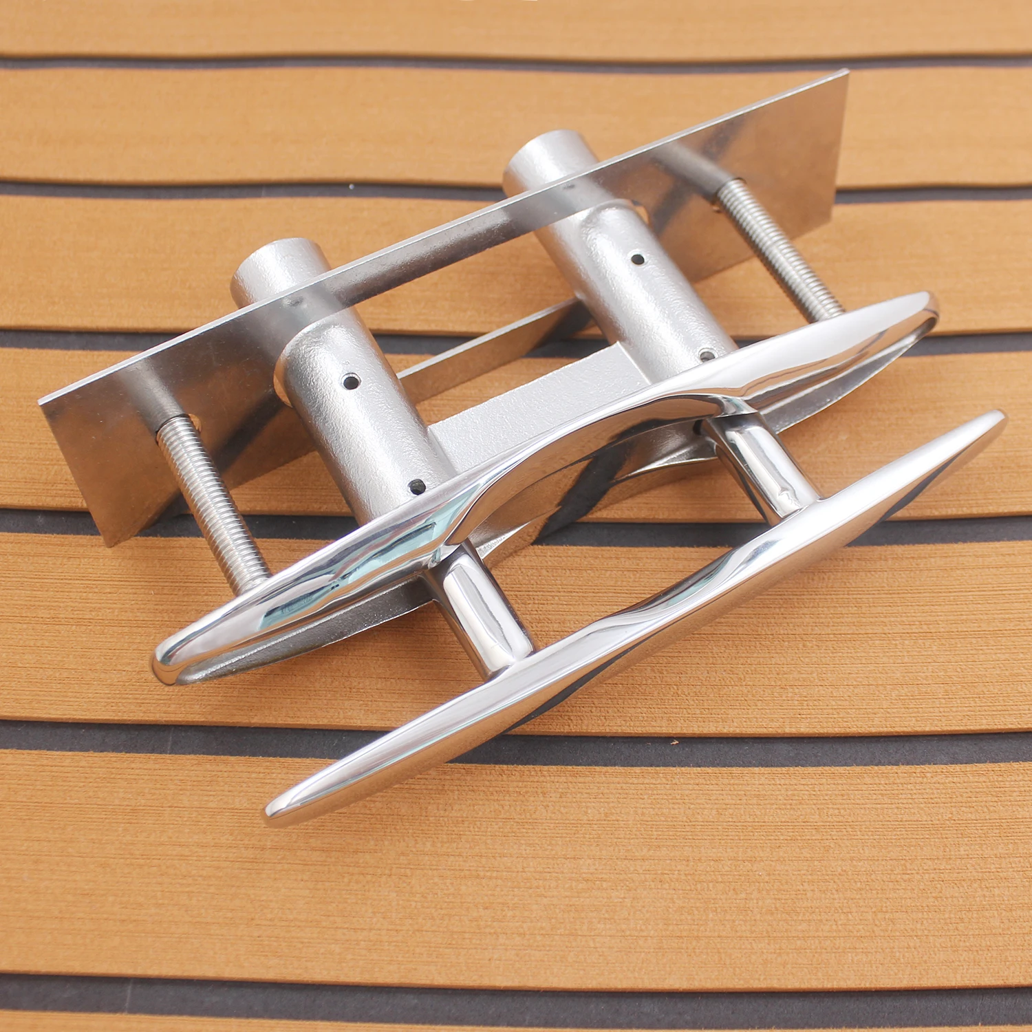 2 Pcs 5 inch Boat Pull Up Cleat Docking Marine Stainless Steel 316 Pop Up Cleat Retractable Cleat