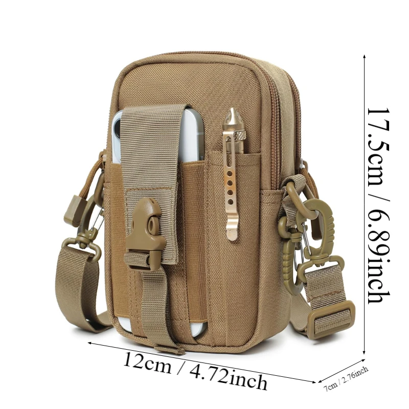 Tactical Molle Telefoon Etui Edc Utility Belt Tas Heuptas Met Schouderriem