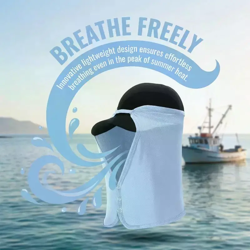 Outdoor Neck Sun Cap Quick Drying Sunshade Hat Fishing Cycling Climbing Removable Face Shield Hat 2026