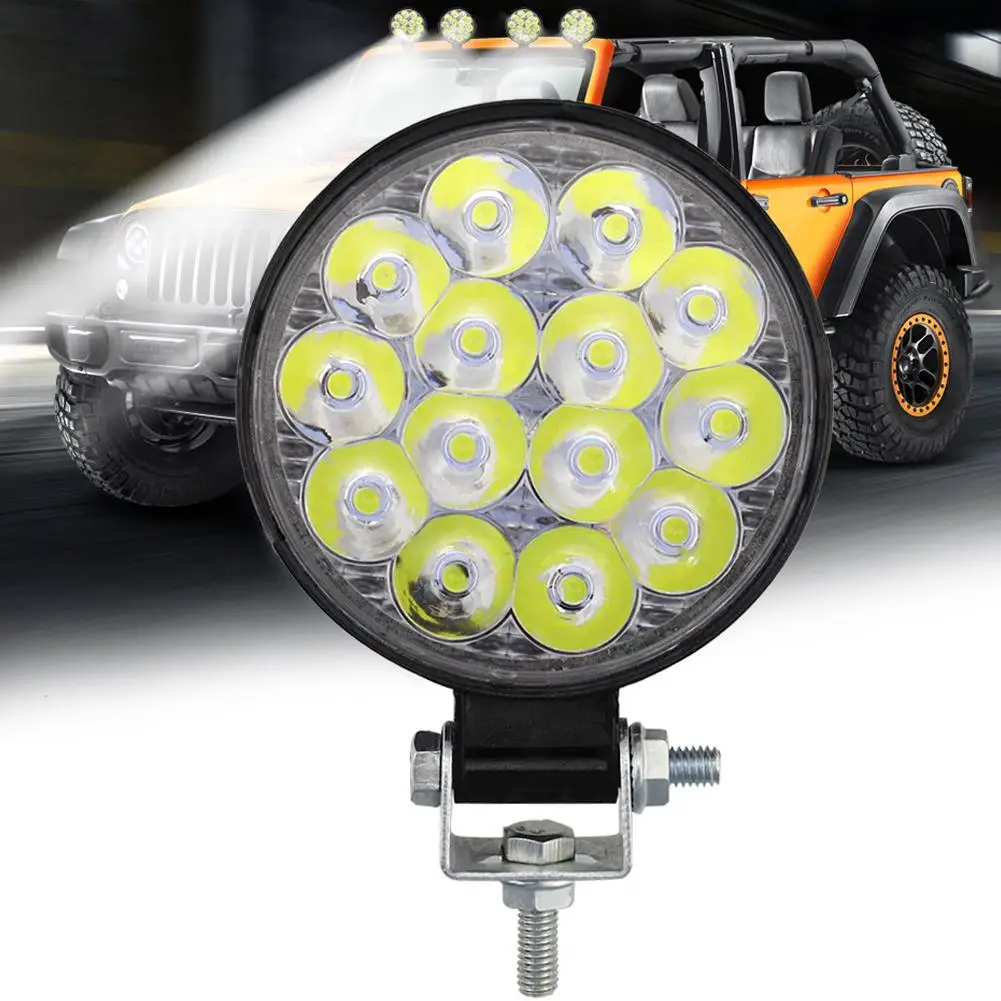1 قطعة سيارة عمود إضاءة LED Worklight جولة مربع العمل ضوء مصباح السيارات جودة 12 فولت الأضواء الضباب عالية ضوء مقاوم للماء Q7H5 #5
