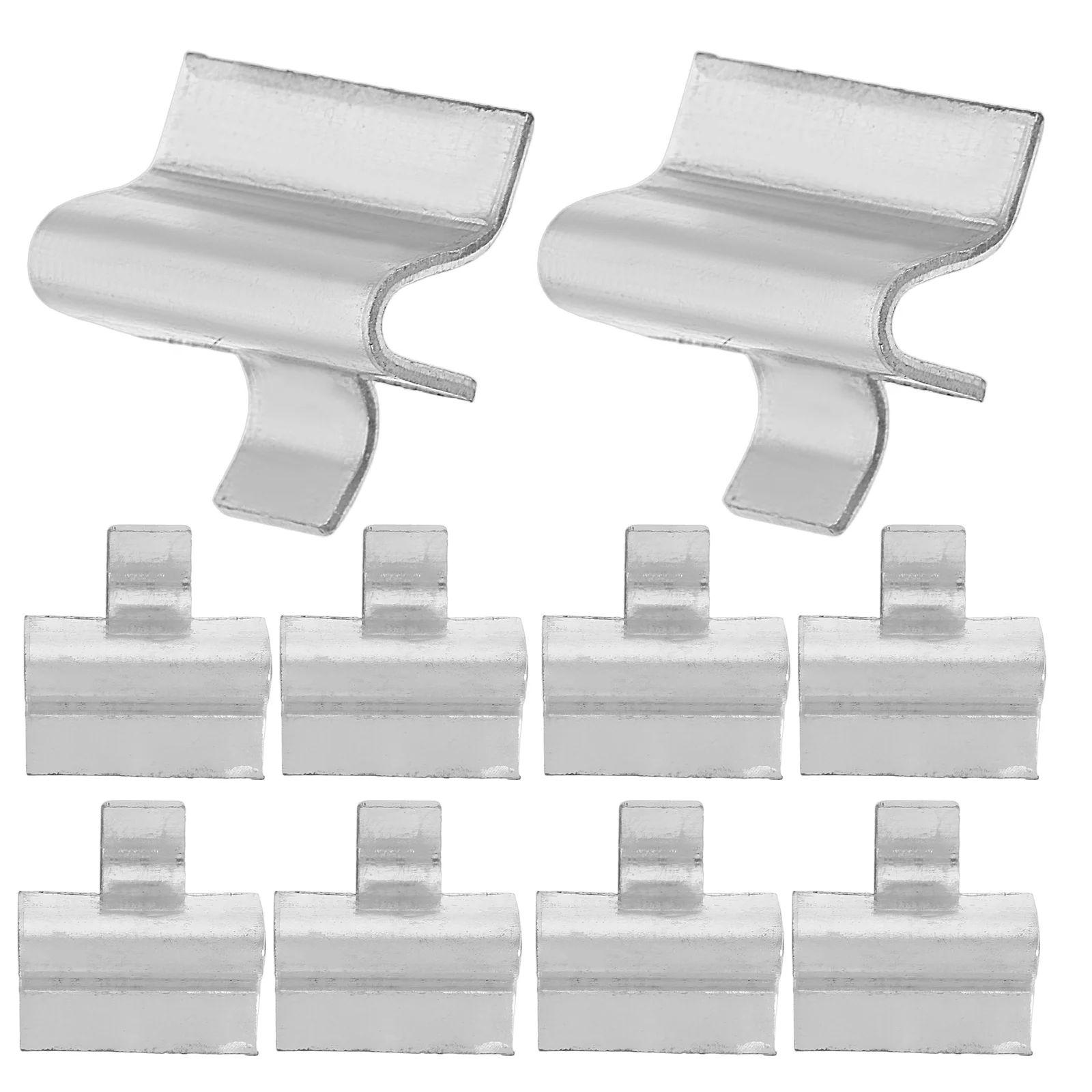 

10 Pcs Shelf Clips Partition Buckle for Kitchen Cabinets Metal Replacement Mount Stabilizing Glass Shelving Hardware
