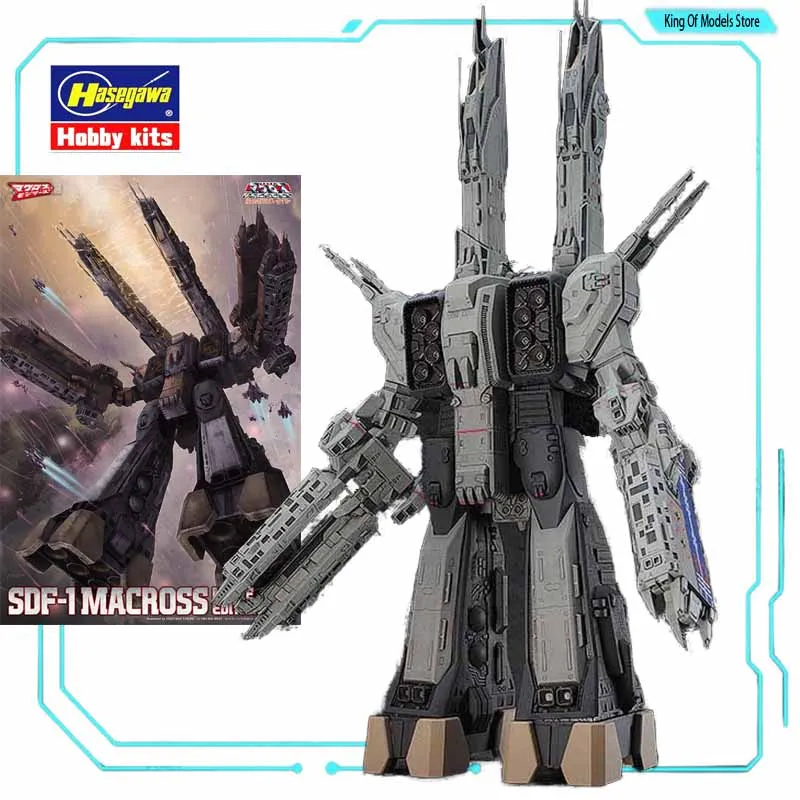 HASEGAWA Original Model Kit 1/4000 SDF-1 MACROSS MOVE Anime Action Figure Assembly Model Toy for Boys Gifts 160mm x 298.5mm