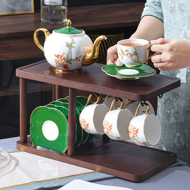 

Household 6-person tea set Living room rectangular tea set