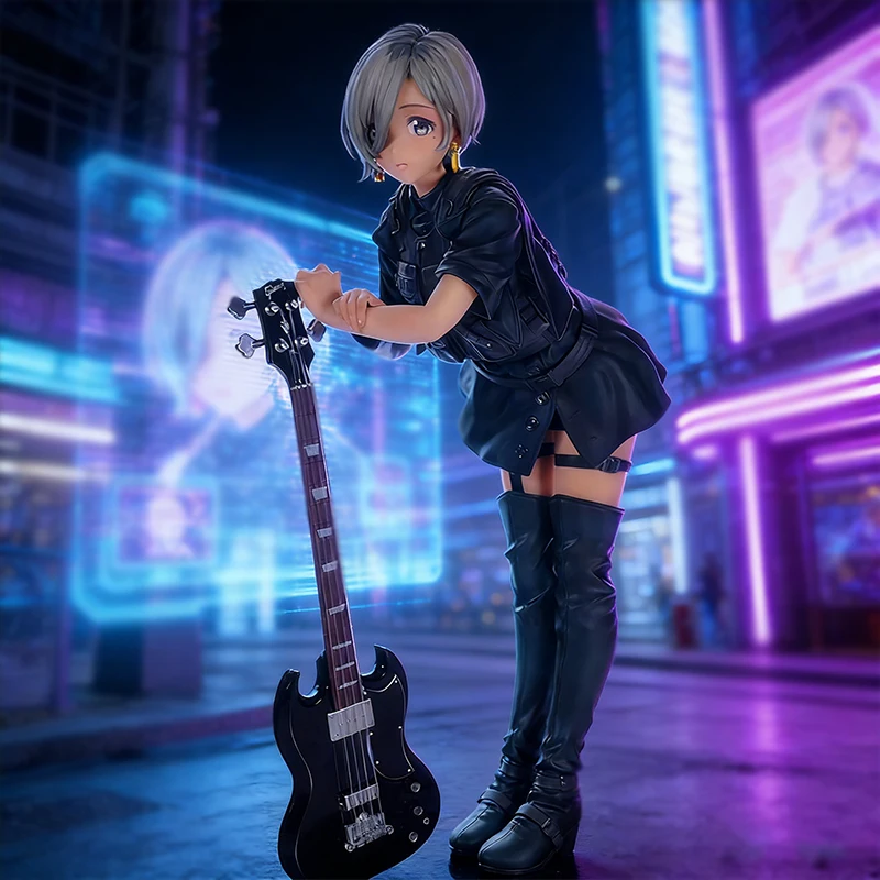 

23cm Anime GIRLS BAND CRY Figure Rupa Action Figure Bassist Girls Statue PVC Cartoon Peripherals Toys Ornaments Gift