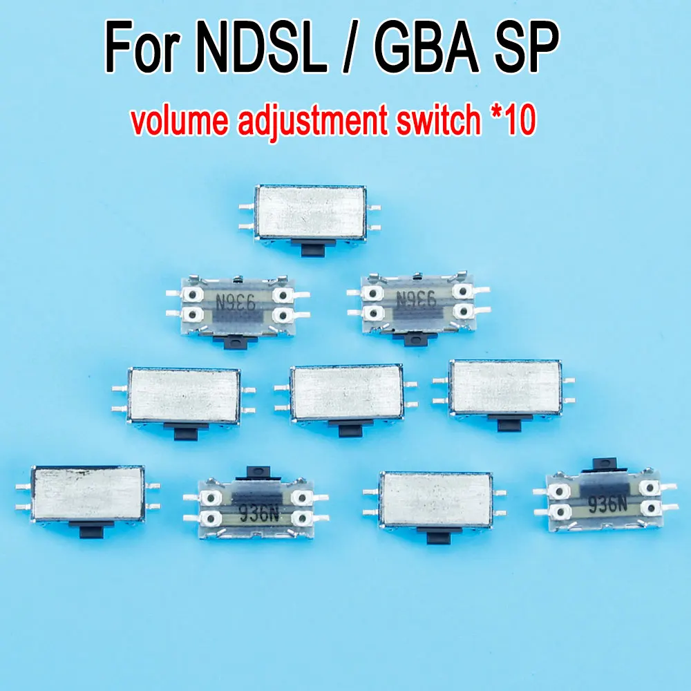 10 stücke für gba sp schiebe schalter lautstärke einstellung ndsl controller lautstärke schalter nds lite ersatzteile mit 2 schrauben dreher – Detail 4