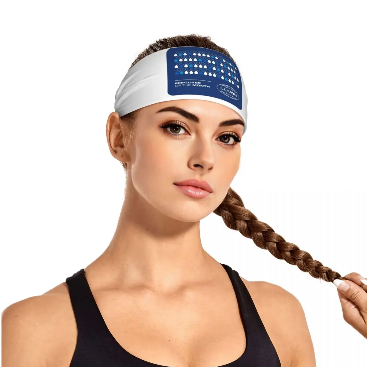 

Custom Lumon Employee Of The Month Sweatband for Men Women Wicking Moisture Sports Sweatband Gym Yoga Running