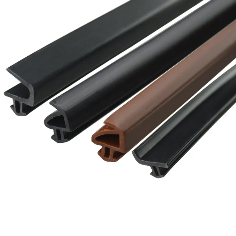 10M P - Type Steel Window Seal Glass Doors And Windows Sound Insulation Windproof Waterproof EPDM Rubber Strip