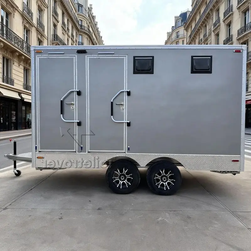

Outdoor Event Restroom Trailer Price Prefab Toilet Bathroom Luxury Toilet Trailer Mobile Portable Toilet with Multiple Stalls