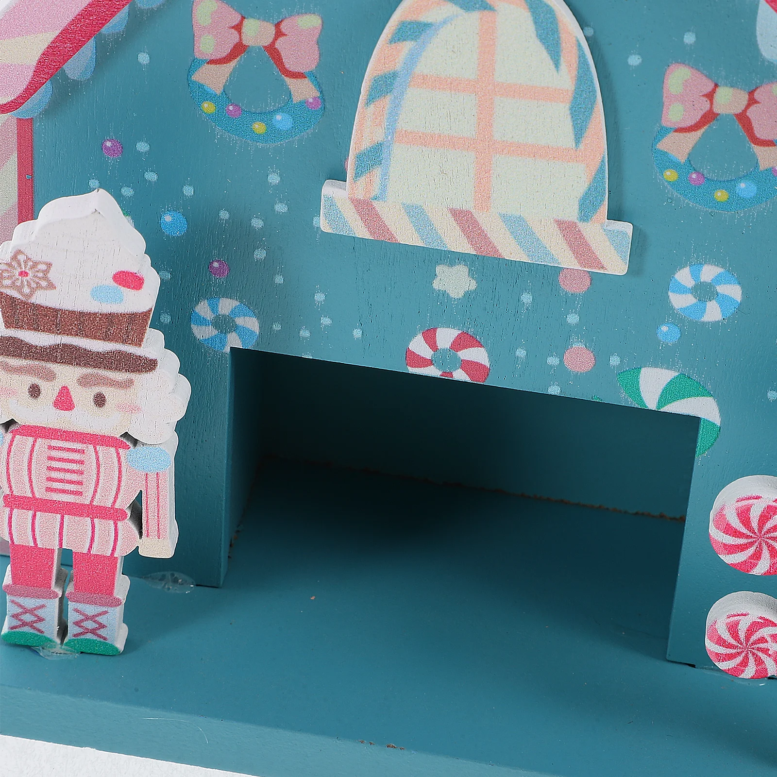 2025 عيد الميلاد خشبية العد التنازلي التقويم سطح المكتب كتلة ديكور كسارة البندق الجندي تصميم عطلة الجدول الديكور للمنزل و #3