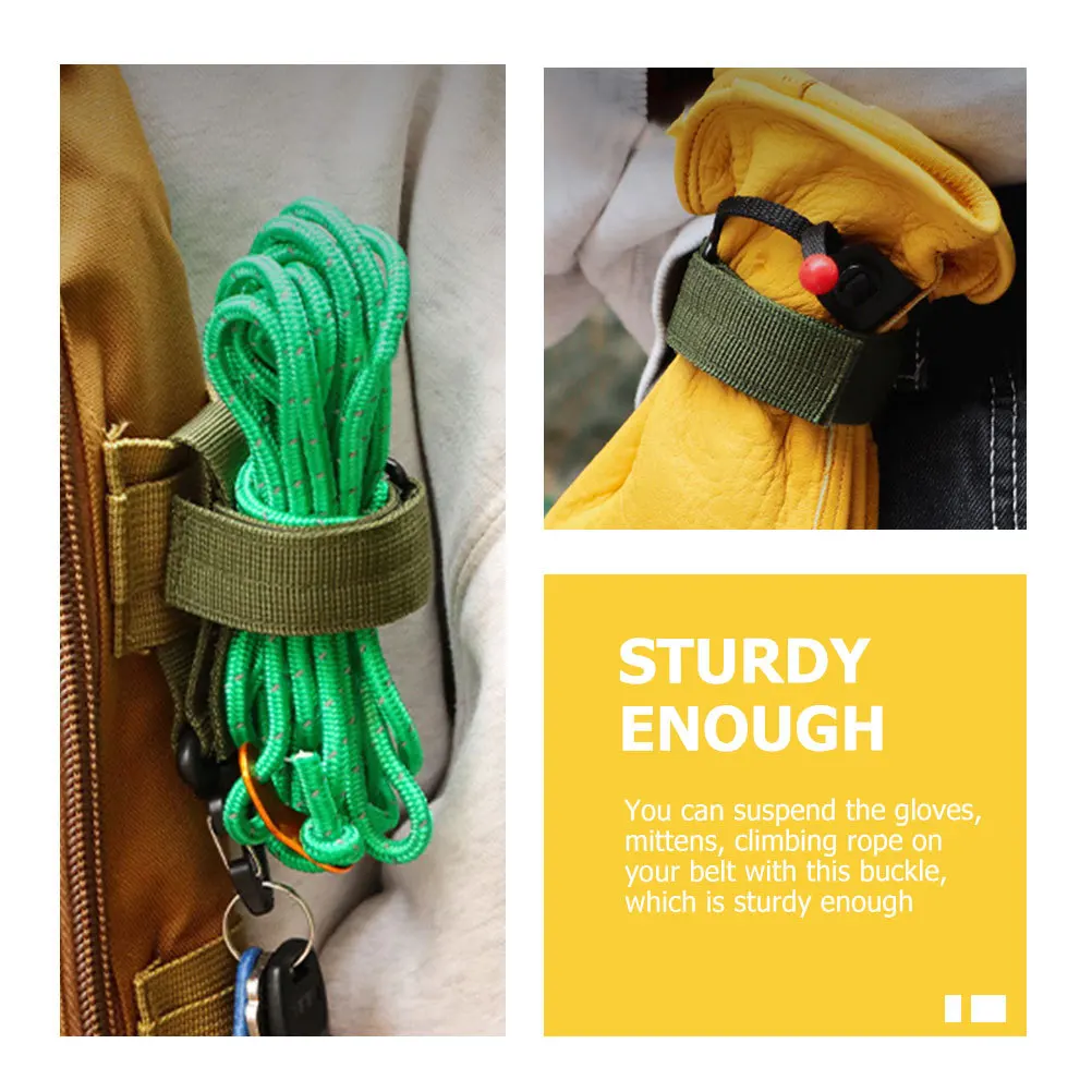 5 قطعة الأشرطة القفازات قابلة لإعادة الاستخدام النايلون مشبك التخييم التنزه تسلق حزام المقود حامل متعددة الوظائف المحمولة قفاز وحبل أصحاب #5