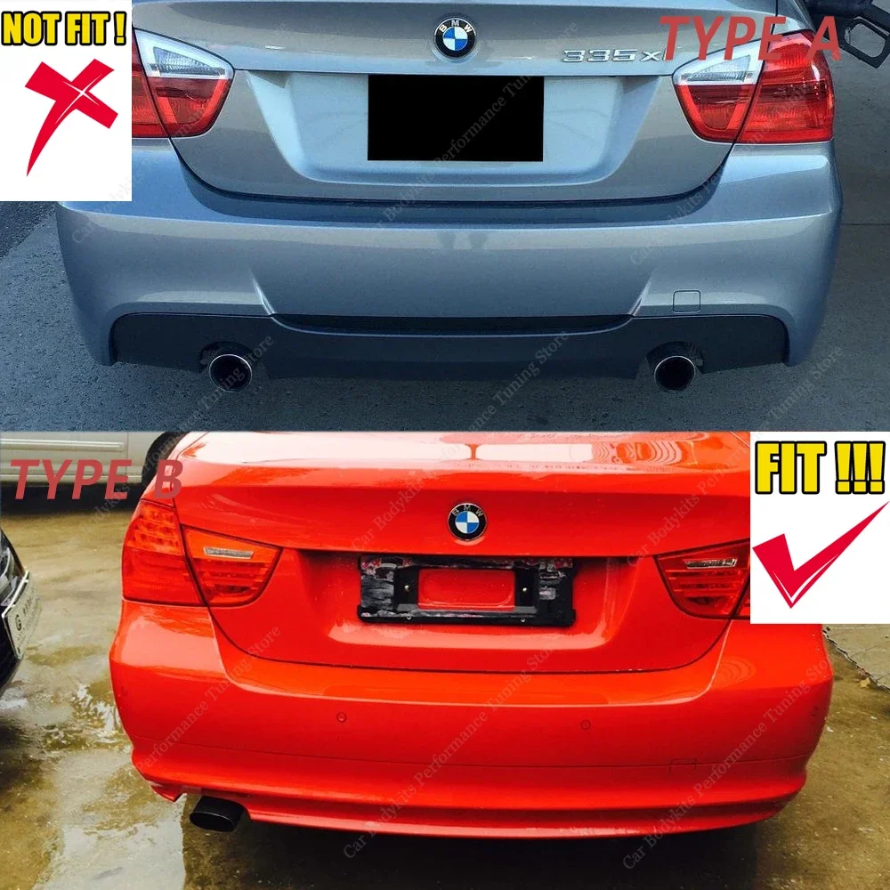 For Bmw E90 E91 Rear Bumper Diffuser Side Splitter 318i 320i 320d 330xi 330xd 2005-2012 Rear Bumper Diffuser Skirts Tuning