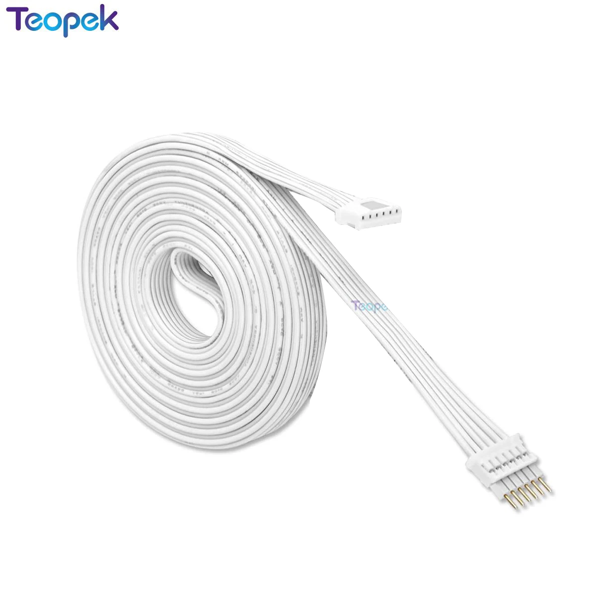 Teopek 6-Pin Extension Cable Philips Hue Lightstrip Plus V4 White 1m 8