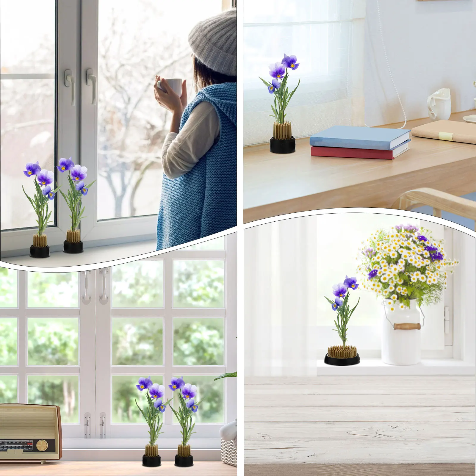 

3pcs Arrangement Pin Floral Reusable Flower Fixation Base For Home Bedroom Classroom Decor Creative Floral Fixation Needle