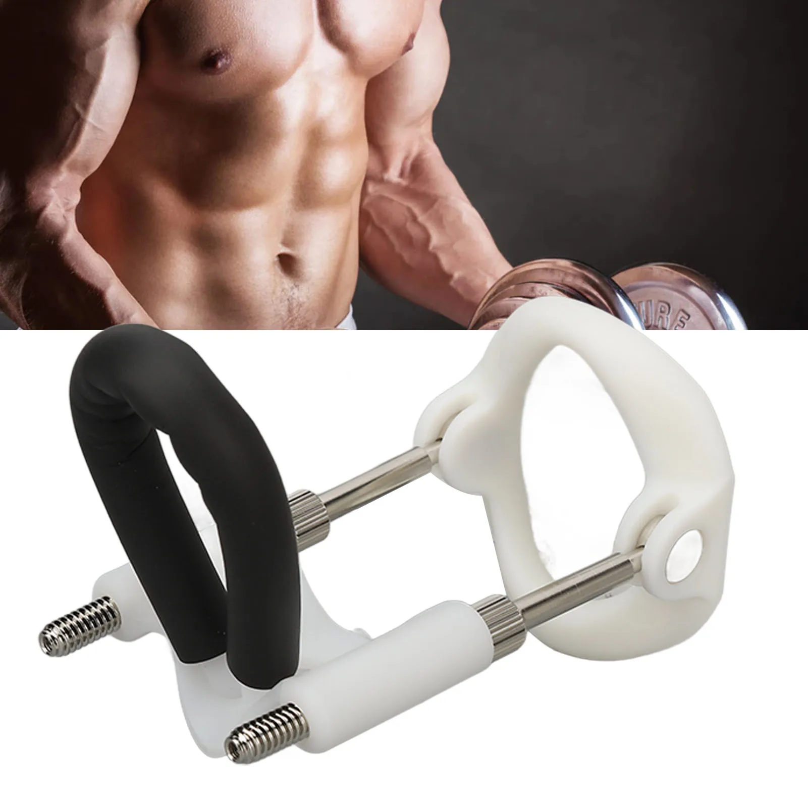 Men Extender Male Penis Extender Stretcher Wearable Size Adjustable Powerful Training Traction Device White Silver