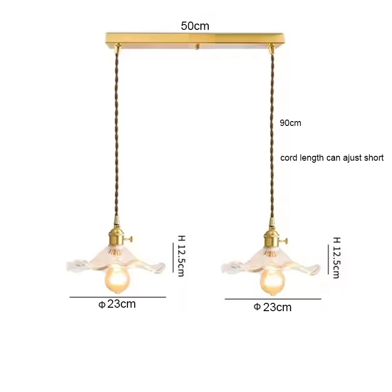 Home Eenvoudige LED Hanger Licht Armatuur Slaapkamer Woonkamer Bar Kleurrijk Glas Koperen Hangende Lamp Licht Edison Plafond Kroonluchter plafondlamp hanglamp led verlichting hanglamp woonkamer
