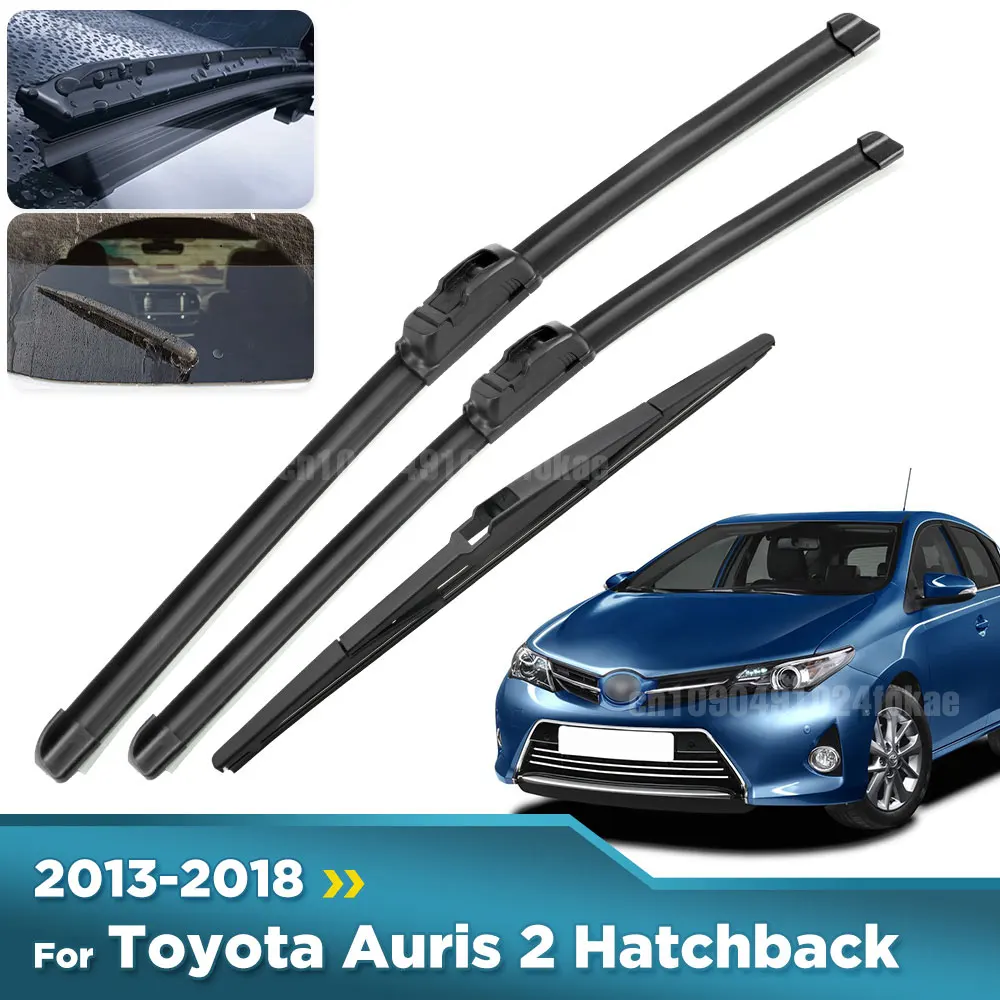 

For Toyota Auris 2 Hatchback 2013-2018 2014 2015 Wiper Front&Rear Wiper Blades Windshield Windscreen Window Brushes 26"+14"+10"