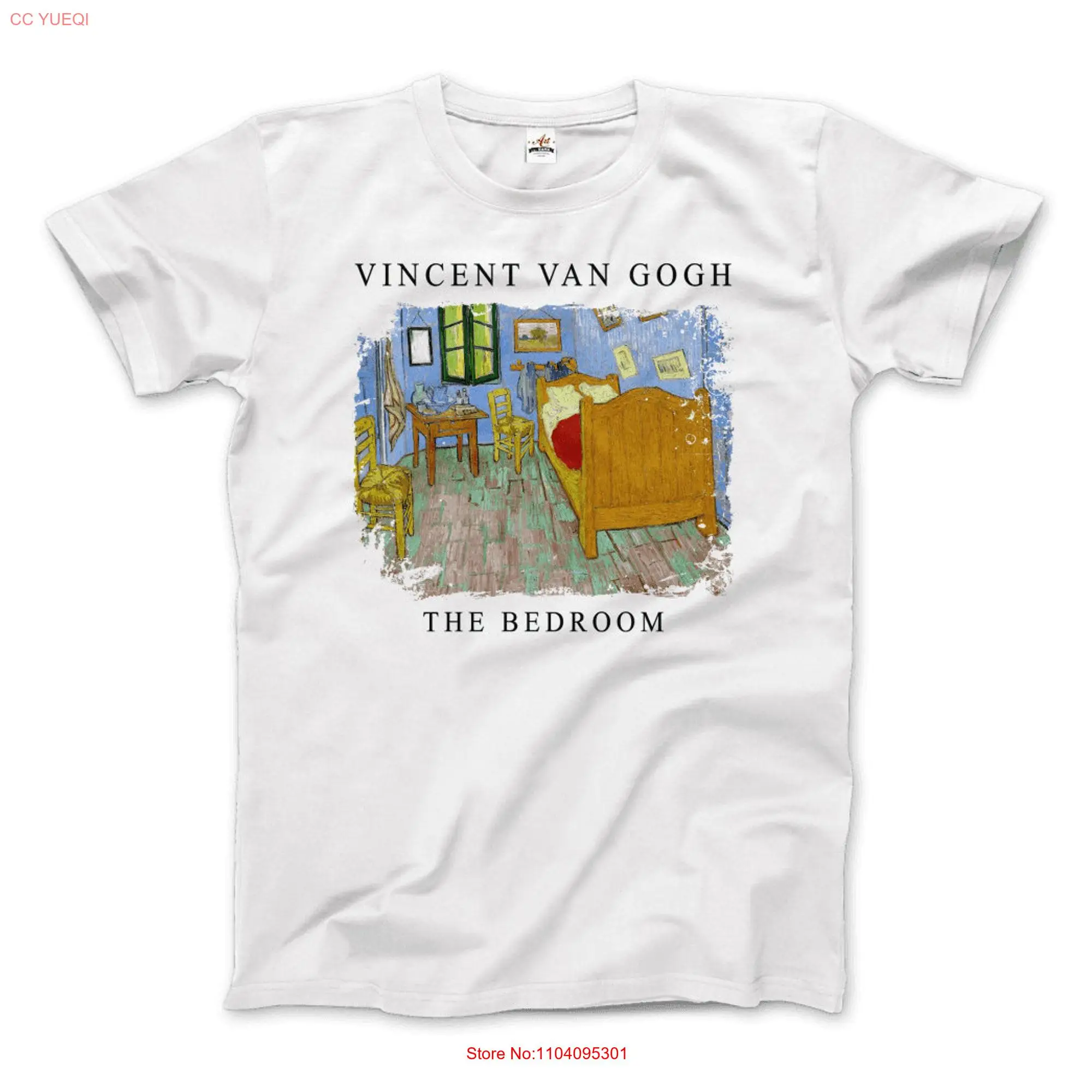 Vincent Van Gogh The Bedroom 1889 Artwork T Shirt long or short sleeves