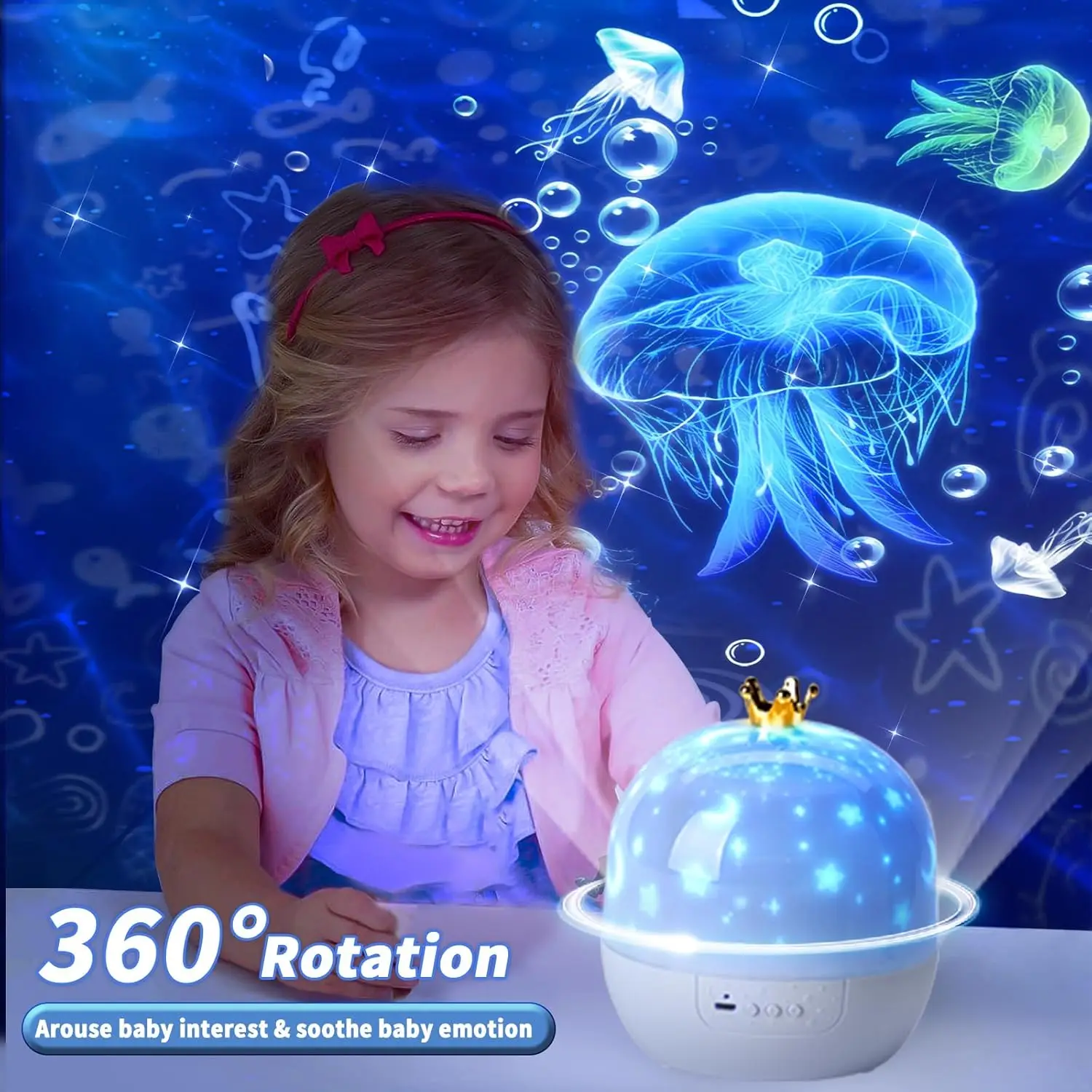 Galaxy Solar System Projector Nightlights 360°Rotating 21 Films Kids Star Night Light Projector for Bedroom Home Decoration lamp