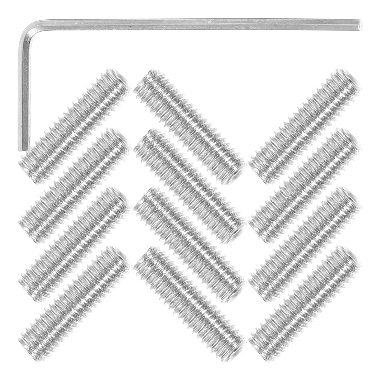 

12Pcs Bridge Saddle Screws Replacement Metal Durable Height Adjustment Guitar Bridge Parts Accessories for Electric Guitar