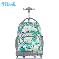 School Rolling Backpacks bags 16 Inch Kids wheeled Backpacks for teenagers  trolley bag luggage Wheeled backpacks bag for school