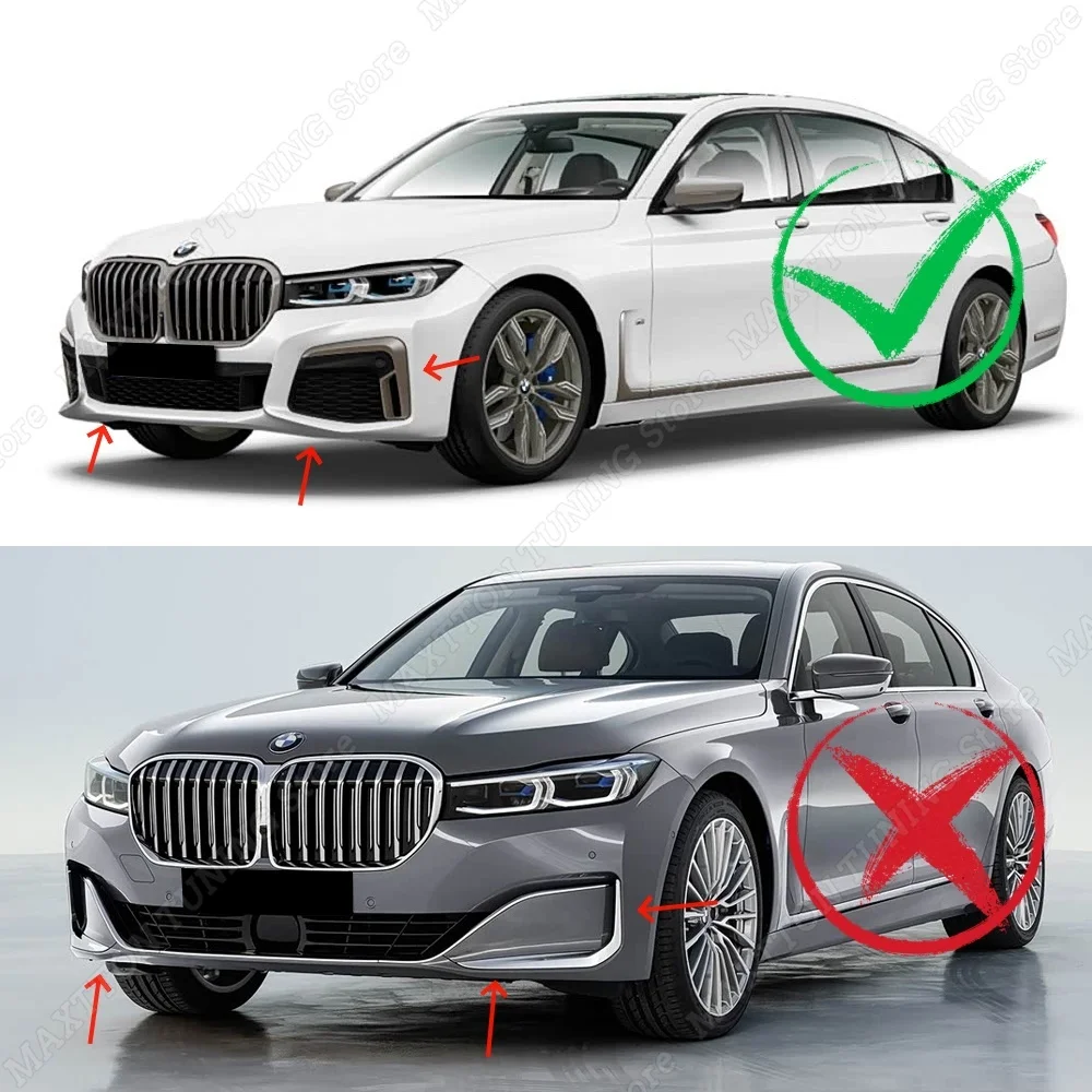 MP Style Front Bumper Splitter Spoiler Lip For BMW 7 Series G11 G12 730Li 745e 740i 750i Li M760Li M Sport 2019-2022 Bodykits
