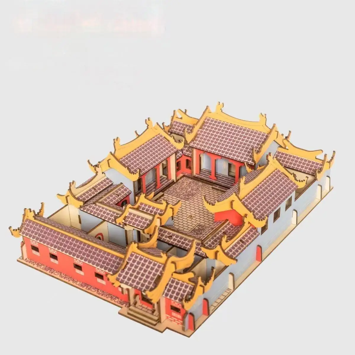 OUZEY ชุดตัวต่อ 3 มิติ บ้านจีนแบบลานภายใน - แบบจำลองสถาปัตยกรรมไม้ซีเหย่หยวน ชุดประกอบคลายเครียดสำหรับผู้ใหญ่และวัยรุ่นอายุ 14 ปีขึ้นไป