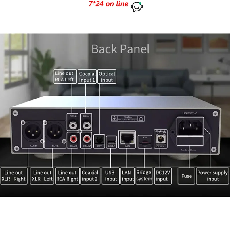 

Gustard/AUDALYTIC AH90 MQA Streamer DAC AMP Headphone Amplifier AK4191 AK4499EX chips PCM768K DSD512 Roon Birdge Airplay UPnP