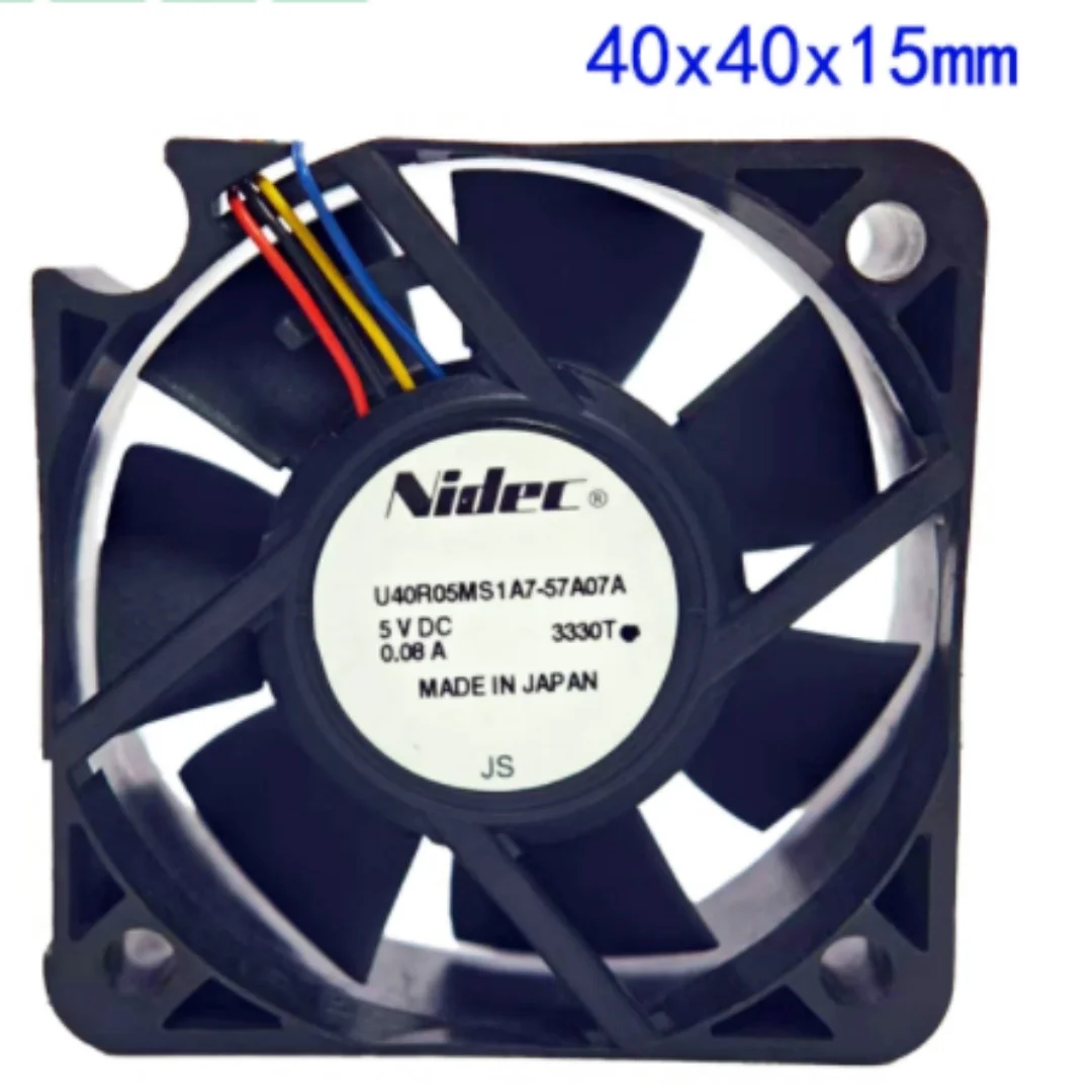 

Nidec U40RO5MS1A7-57A DC 5V 0.08A 40x40x15mm 4-Wire Server Cooling Fan