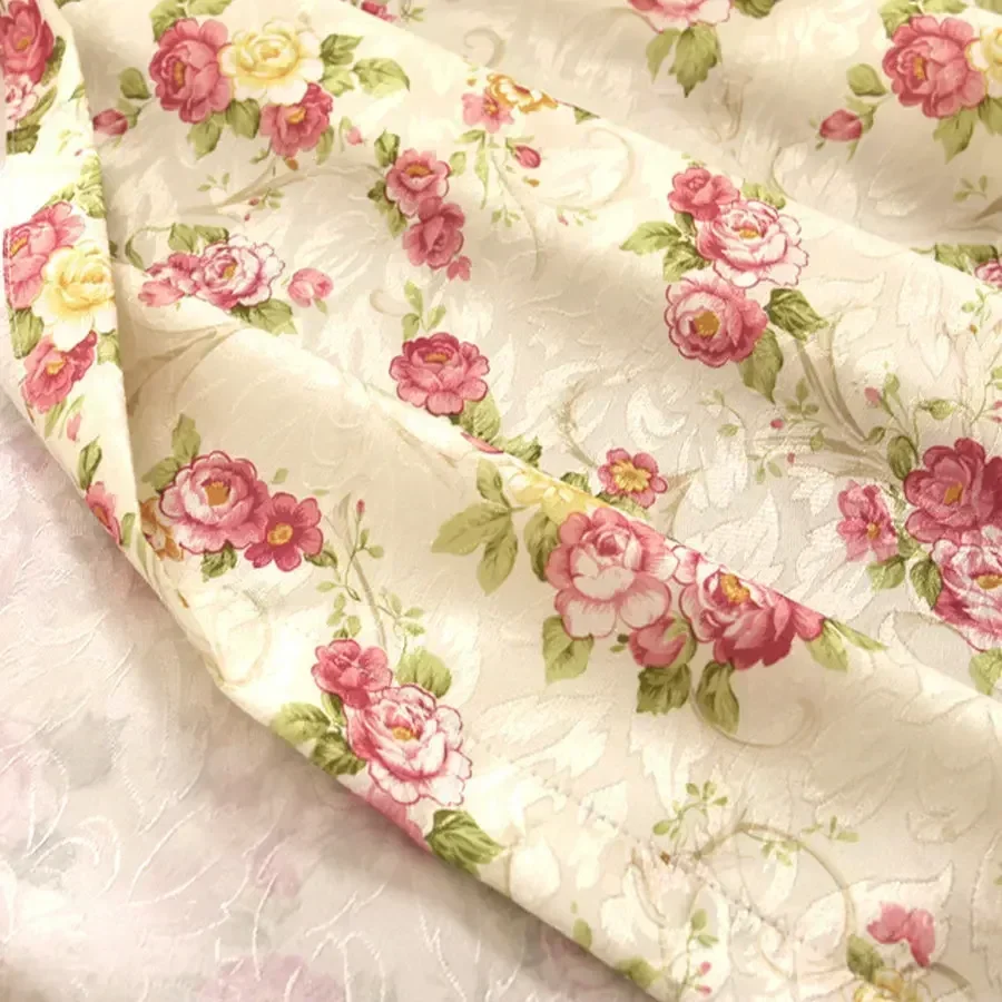 

House Decoration 1PC Cretonne Recommended New Flower Curtains Living Bedroom Korean Garden Marriage Room In Small Girl